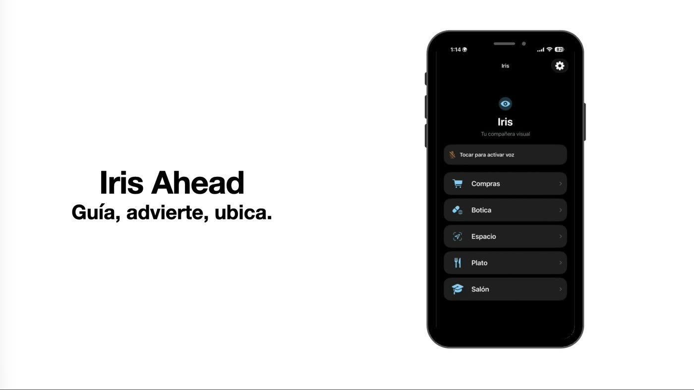 Mockup de la app IRIS